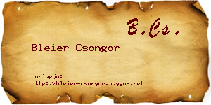 Bleier Csongor névjegykártya